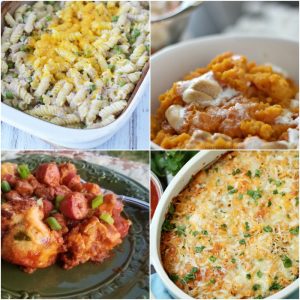 Collage image of ww freestyle casserole recipes