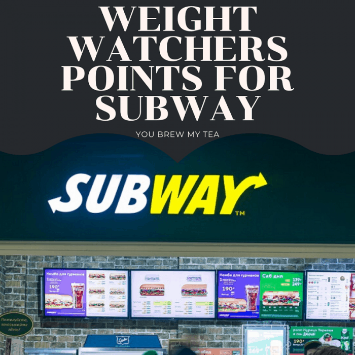 Weight Watchers Points for Subway