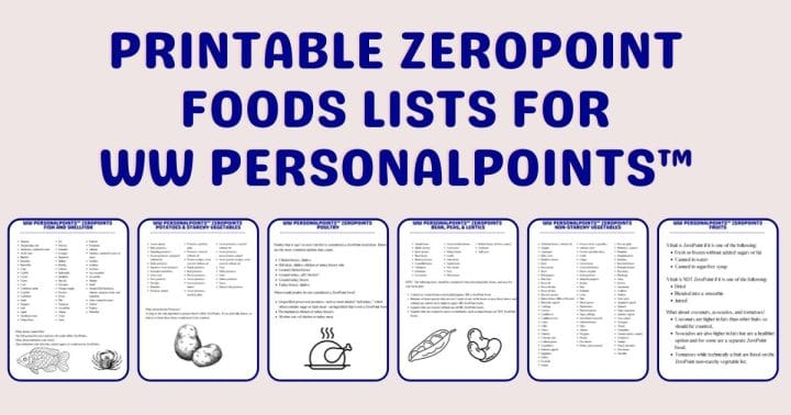 Printable WW PersonalPoint™ ZeroPoint Foods Lists